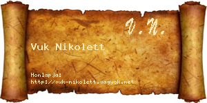 Vuk Nikolett névjegykártya